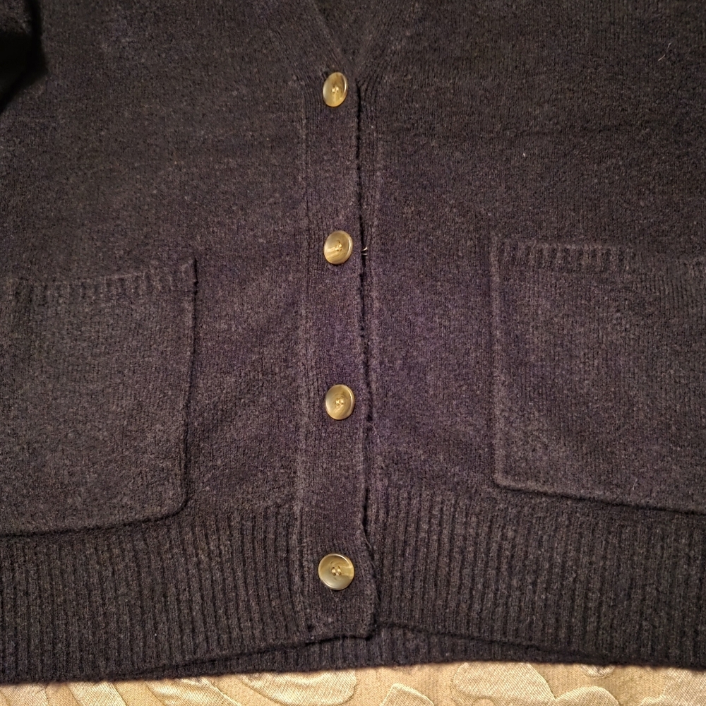 NWT J. Crew Women's Black Cardigan Sweater - Picture 3 of 5